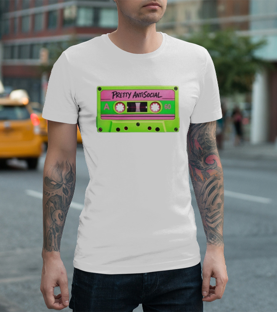 Pretty AntiSocial Pink Green Cassette A 60 T-Shirt
