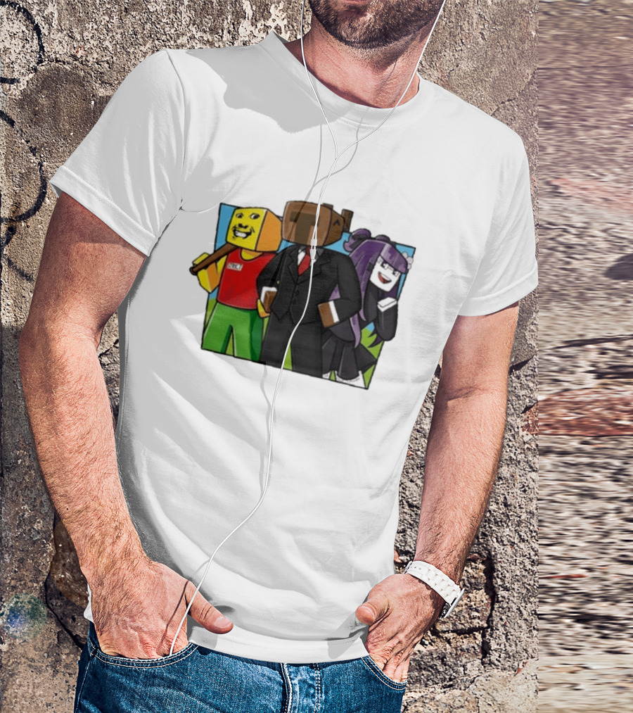 Tricou SKY PRIETENII Minecraft Inspired Characters Block T-Shirt