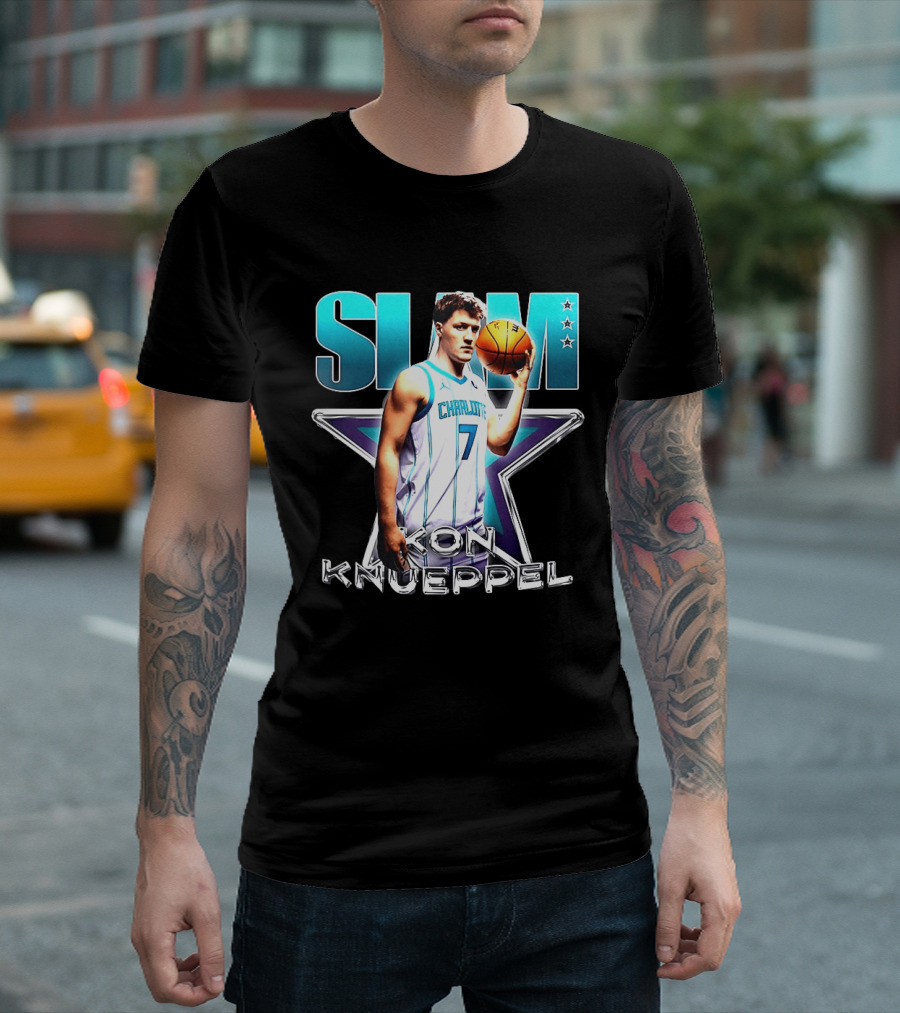 Kon Knueppel Charlotte Hornets Basketball Slam T-Shirt