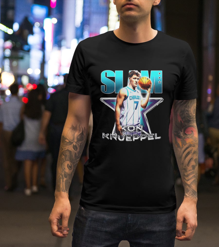 Kon Knueppel Charlotte Hornets Basketball Slam T-Shirt