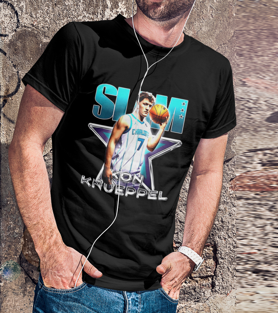 Kon Knueppel Charlotte Hornets Basketball Slam T-Shirt