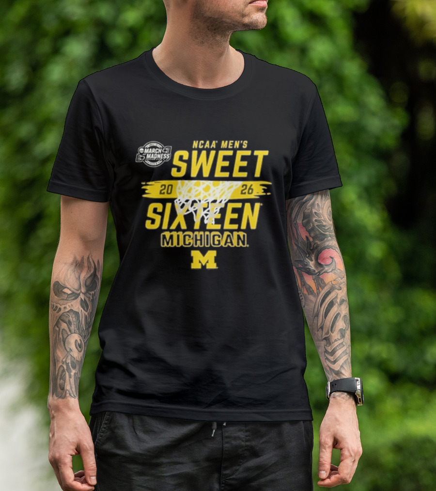 NCAA Men's Sweet 2026 Sixteen Michigan Basketball M T-Shirt
