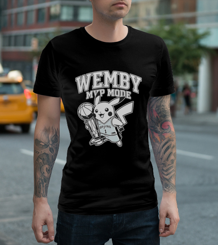 Wemby MVP Mode Pikachu Spurs NBA Victor Wembanyama T-Shirt