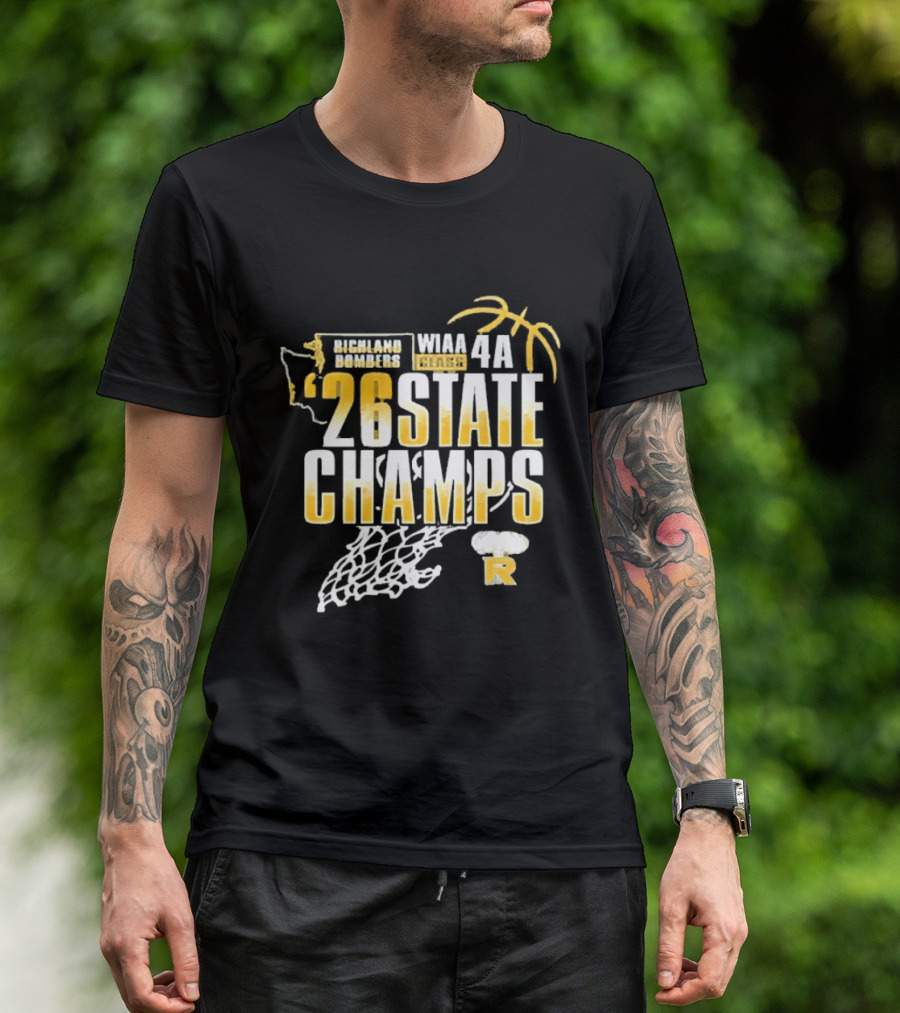 Richland Bomber Basketball 2026 WIAA 4A State Champs T-Shirt