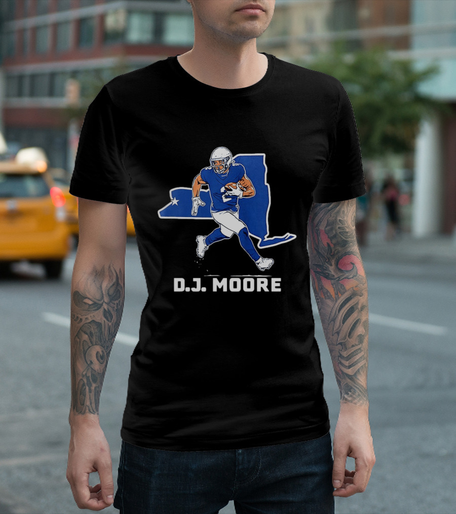 DJ Moore Football State Star New York T-Shirt