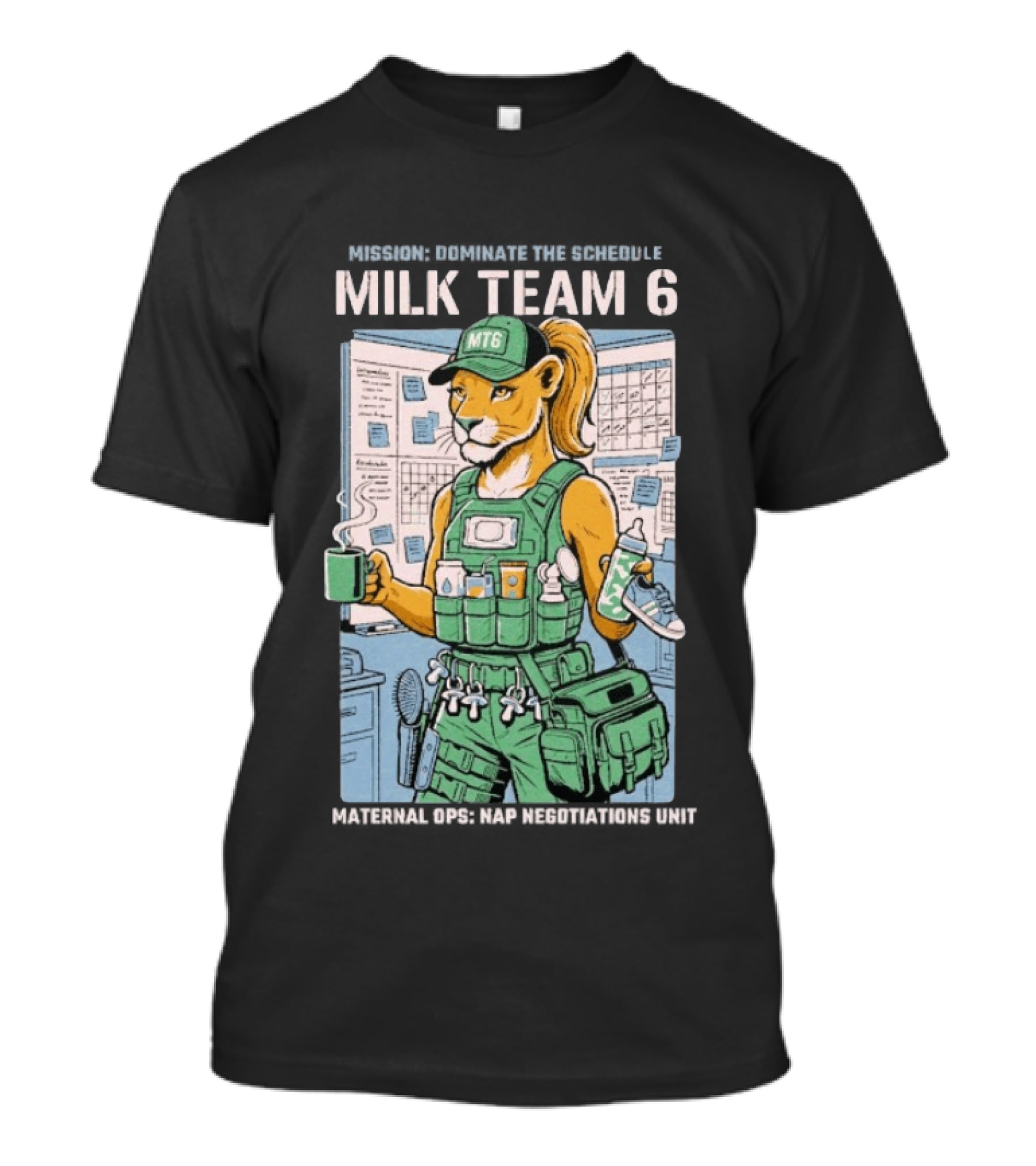 Dominate The Schedule Milk Team 6 Tiger MT6 T-Shirt