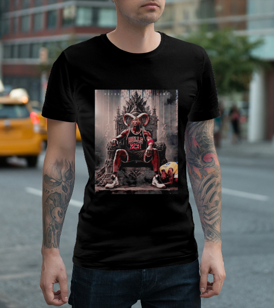 GOAT Michael Jordan Number 23 Chicago Bulls Legendary Throne T-Shirt