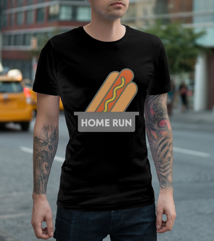 Home Run Hot Dog New York Mets Baseball Fan T-Shirt
