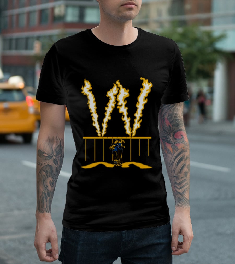Seattle Baseball Fire The W Victory Celebration Flames T-Shirt
