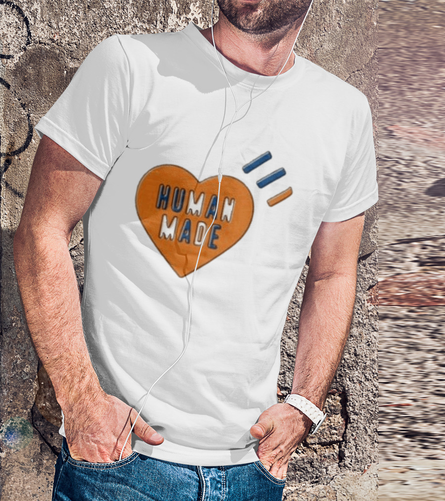 Human Made Heart Icon With Dry Alls T-Shirt