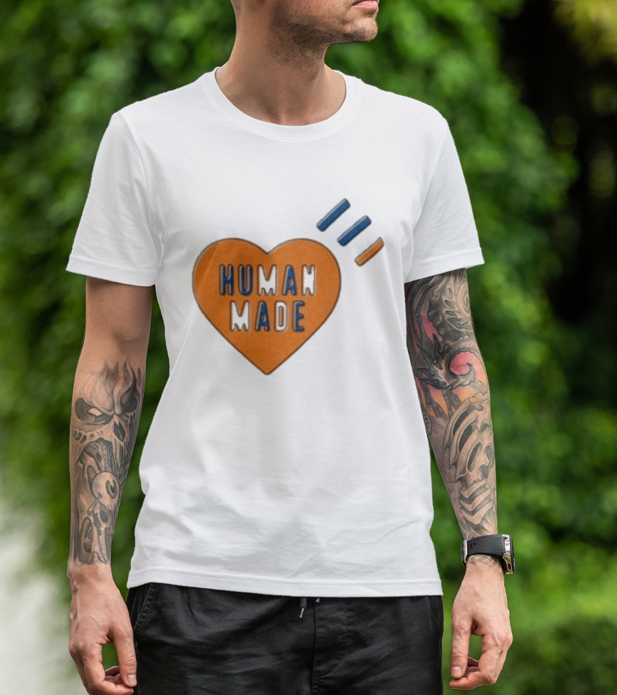 Human Made Heart Icon With Dry Alls T-Shirt