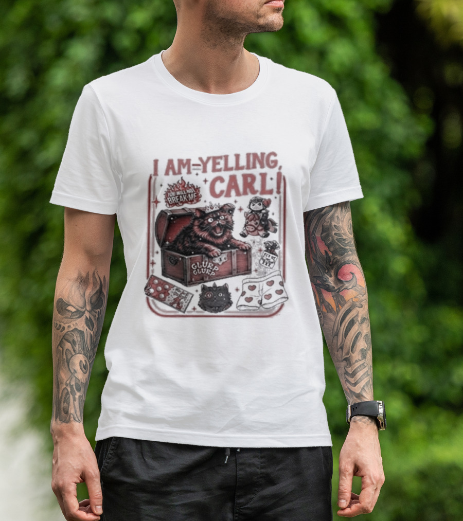 I Am Yelling Carl Box Of Surprises T-Shirt