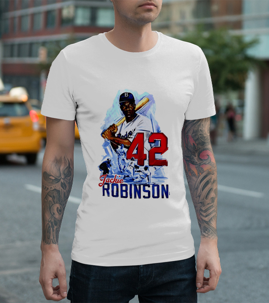 Jackie Robinson 42 Dodgers Baseball Legends T-Shirt