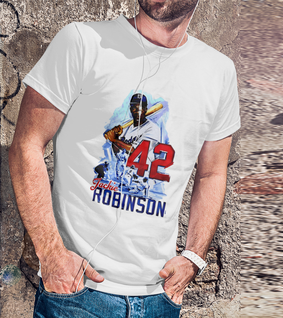Jackie Robinson 42 Dodgers Baseball Legends T-Shirt
