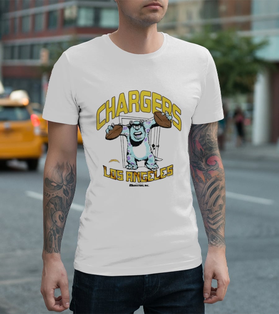 Los Angeles Chargers Monsters Inc Sully Collaboration T-Shirt