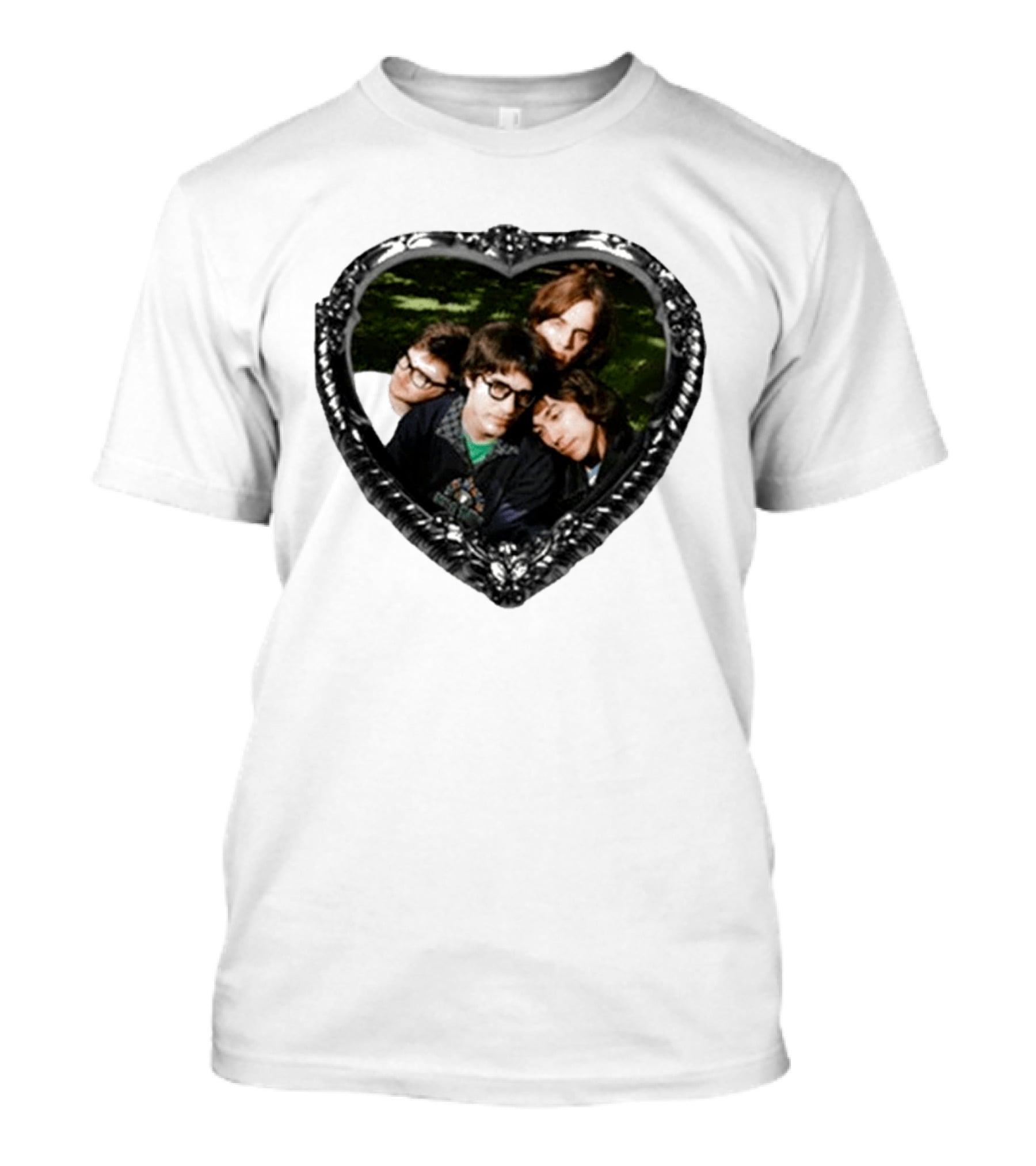 The Lazy Eyes Cheesy Love Songs Heartshape Group Photo Frame T-Shirt