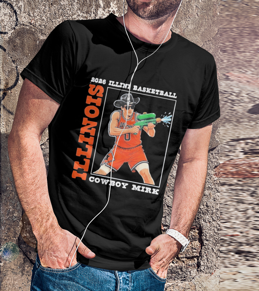 2026 Illinois Basketball Cowboy Mirk Fighting Illini March Madness Final Four T-Shirt