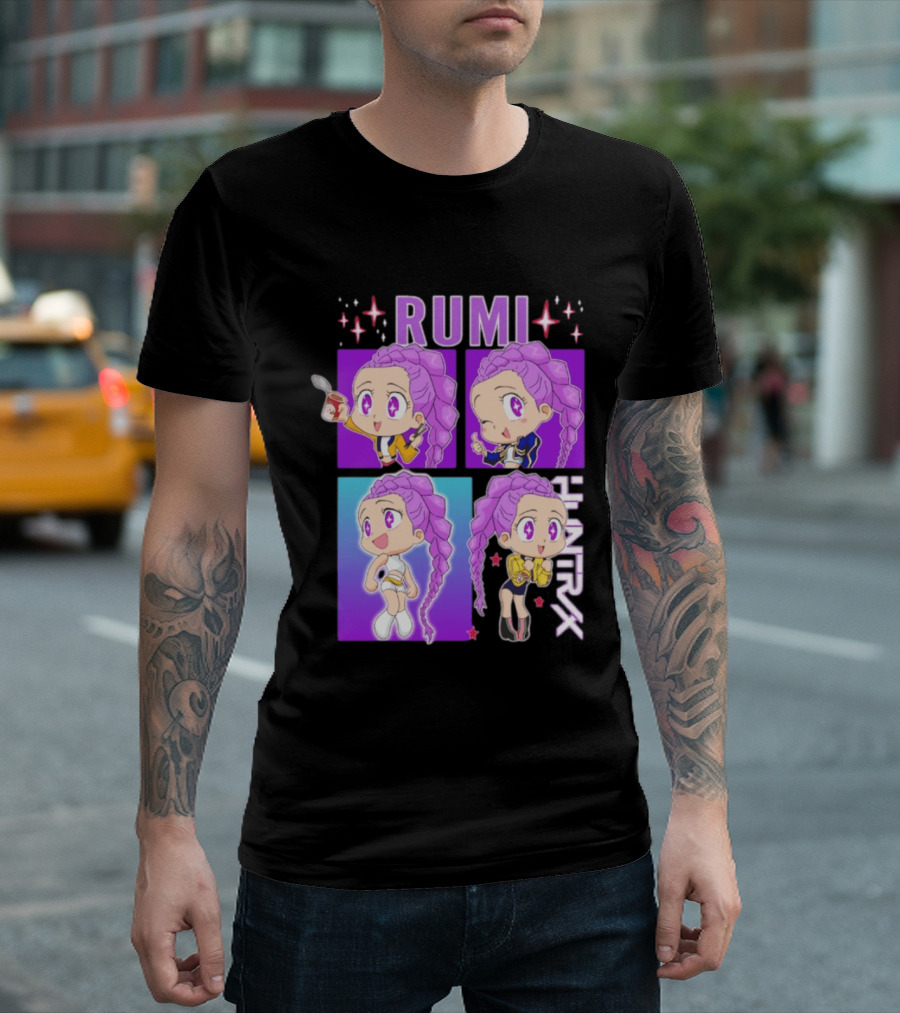 Rumi Kpop Huntrx Demon Hunters Cute Chibi Characters T-Shirt