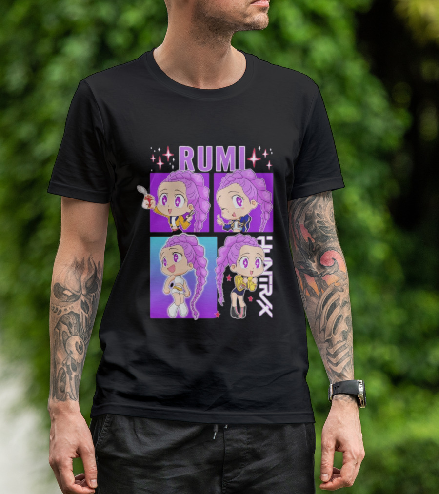 Rumi Kpop Huntrx Demon Hunters Cute Chibi Characters T-Shirt