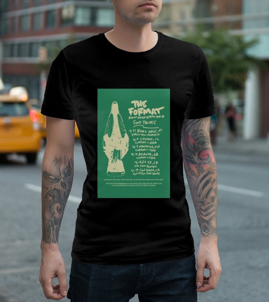 The Format Boycott Heaven Spring Tour 2026 Food Drives Chicago IL T-Shirt
