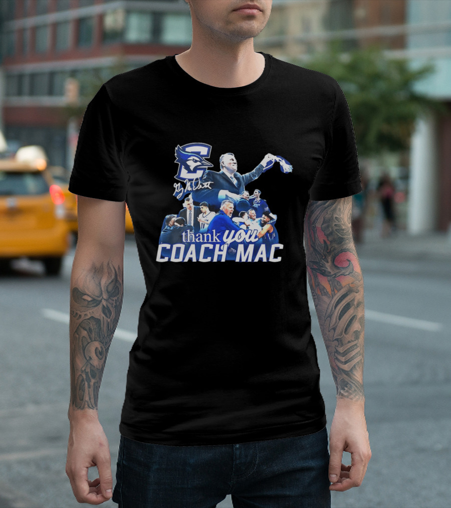 Thank You Coach Mac Creighton Bluejays Basketball T-Shirt