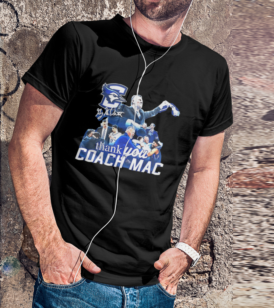 Thank You Coach Mac Creighton Bluejays Basketball T-Shirt