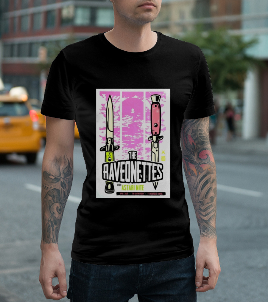 The Raveonettes Culture Room April 1 2026 Astari Nite Fort Lauderdale Concert Knives T-Shirt
