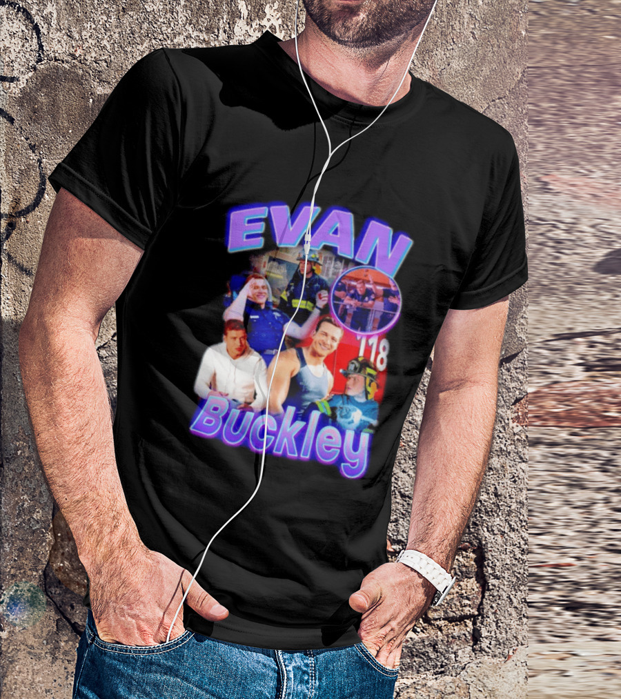 Evan Buckley Collage Firefighter Tribute 118 T-Shirt