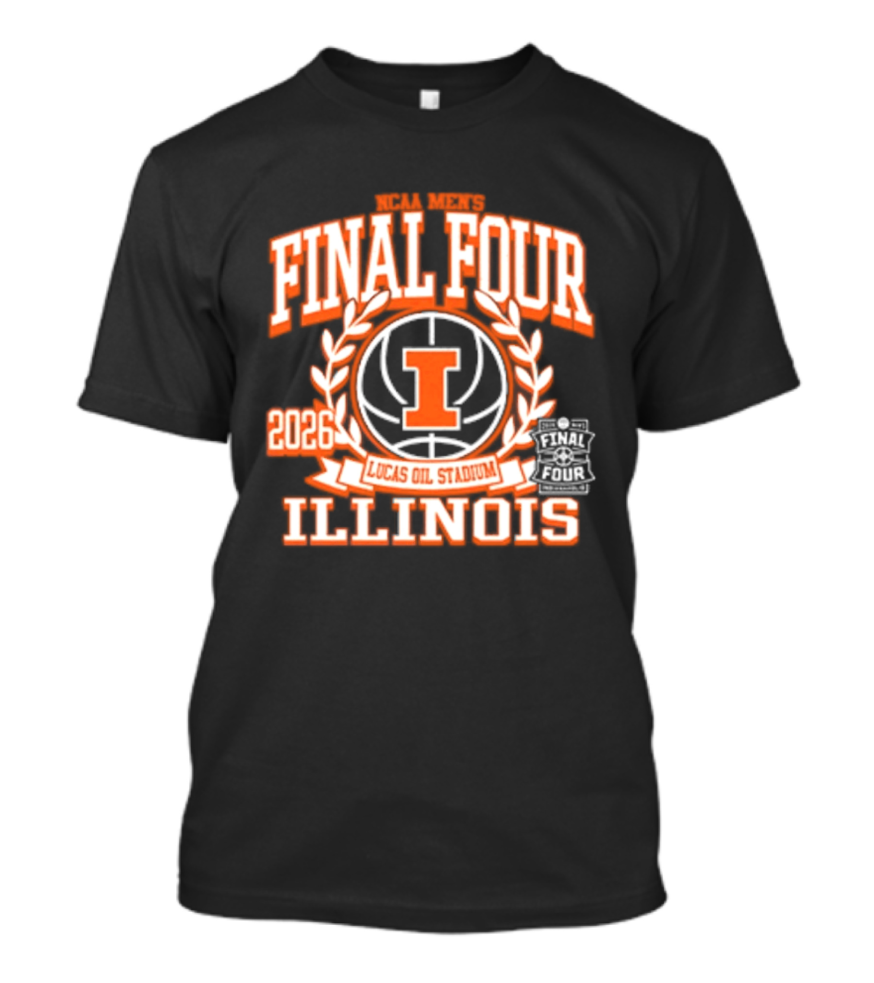 Illinois Illini Final Four 2026 Lucas Oil Stadium Basketball T-Shirt