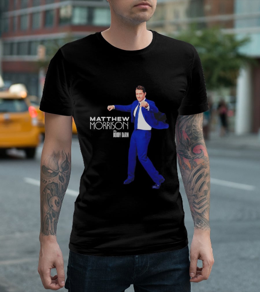Just In Time Matthew Morrison Is Bobby Darin Bold Blue Suit Dance T-Shirt