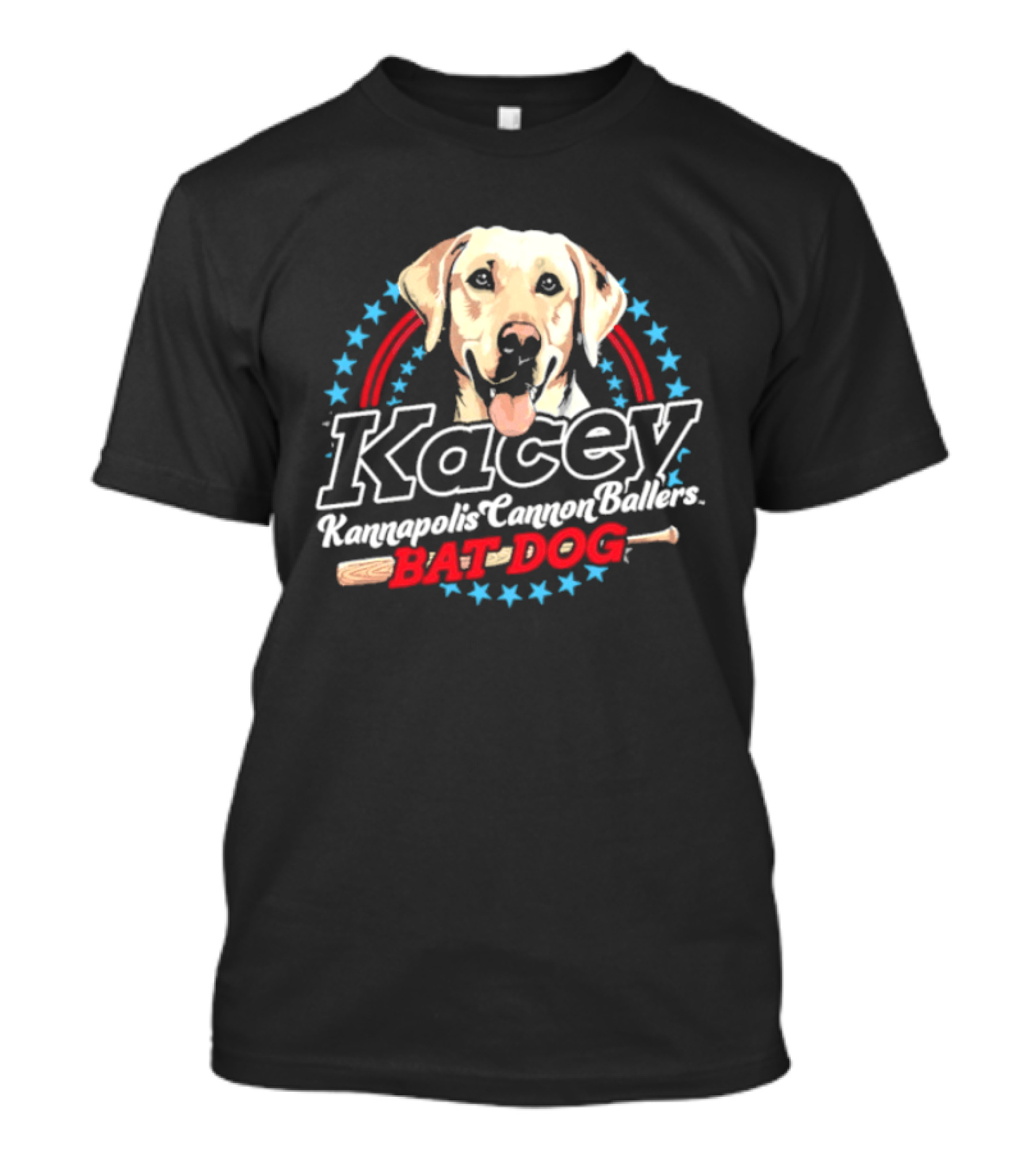 Kacey Kannapolis Cannon Ballers Bat Dog Baseball T-Shirt