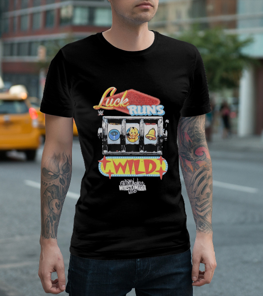 WrestleMania Vegas Slot Machine Luck Runs Wild T-Shirt