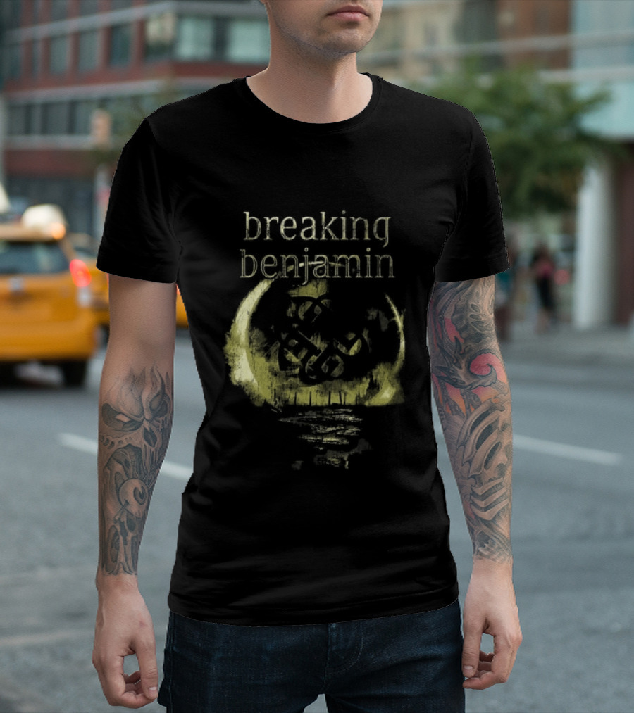 Breaking Benjamin 10 Years Dark Before Dawn Moon T-Shirt