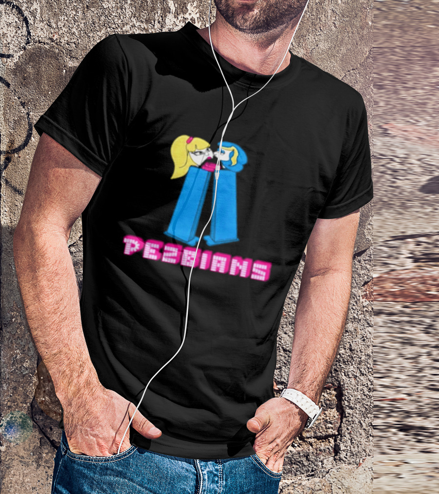 Pezbians Pez Dispenser Parody Retro Humor Kissing T-Shirt