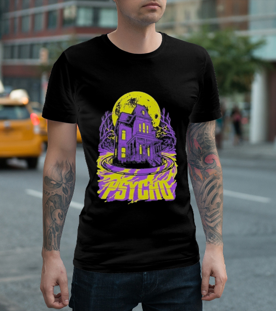 Psycho Forever Haunted House Neon Moon T-Shirt