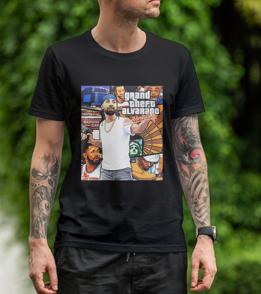 Grand Theft Alvarado New York City Madison Square Garden Knicks Energy T-Shirt