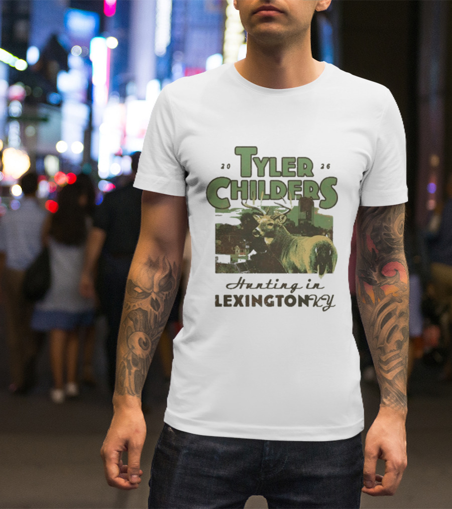 Tyler Childers 2026 Hunting In Lexington KY Deer Landscape T-Shirt