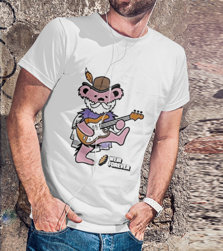 Weir Forever Purple Bear Playing Guitar Weir Tour 2026 T-Shirt