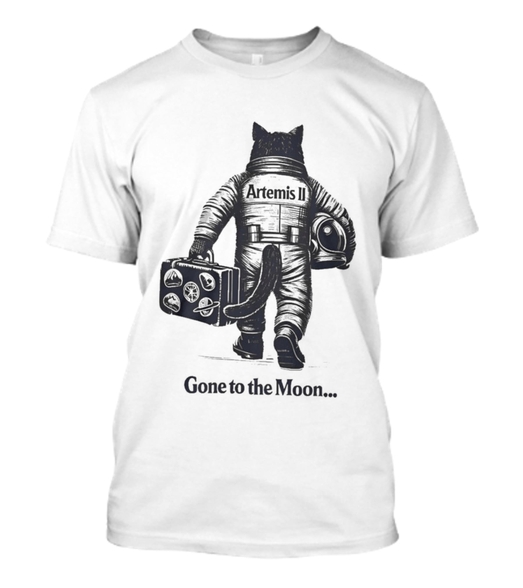 Artemis II Moon Mission Cat Astronaut Gone To The Moon T-Shirt