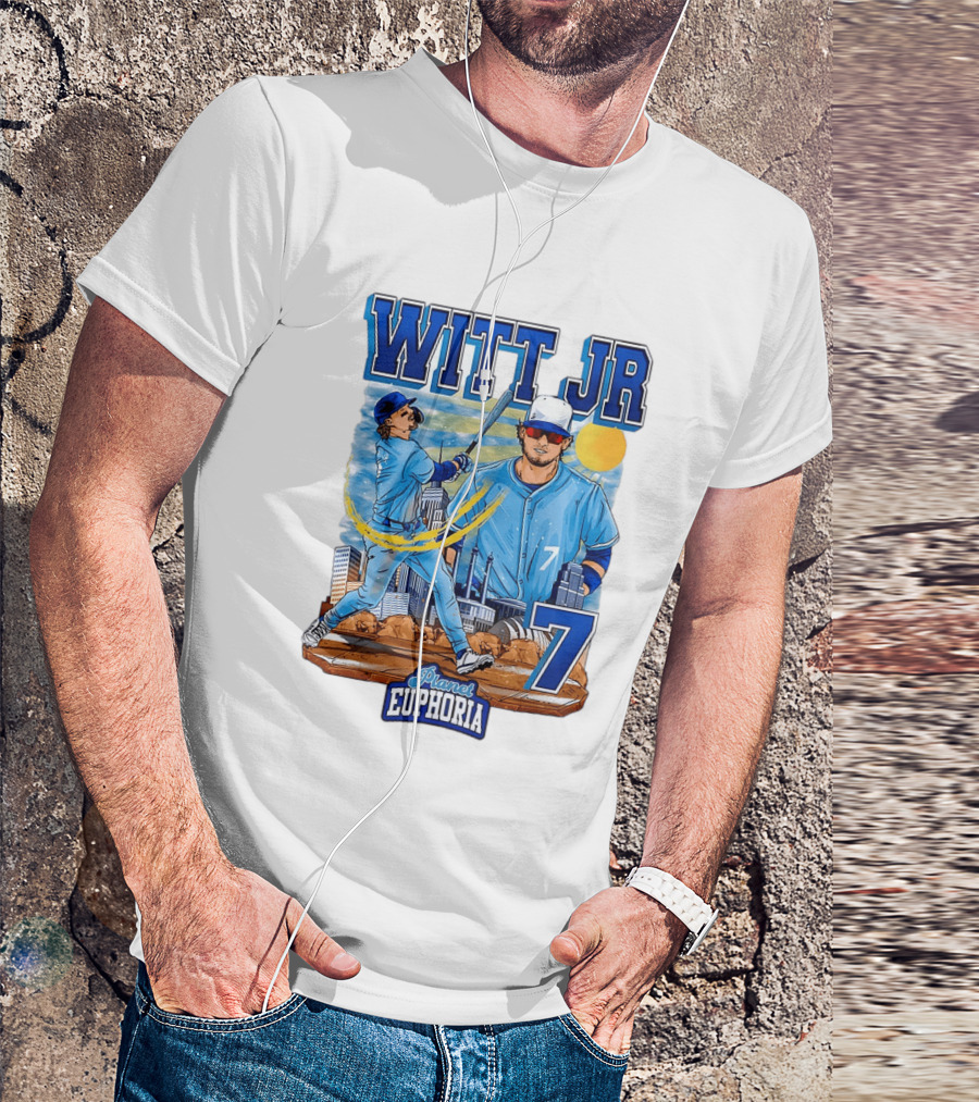 Witt Jr Kansas City Royals Planet Euphoria Baseball 7 T-Shirt