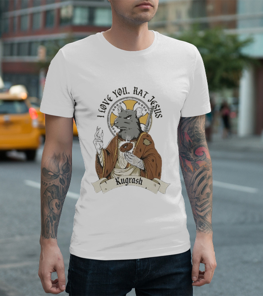 I Love You Rat Jesus Kutgraph T-Shirt