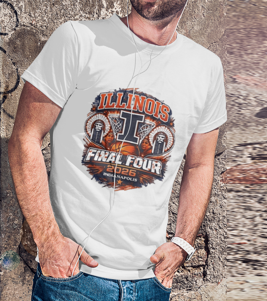 Illinois Final Four 2026 Indianapolis Basketball Event T-Shirt