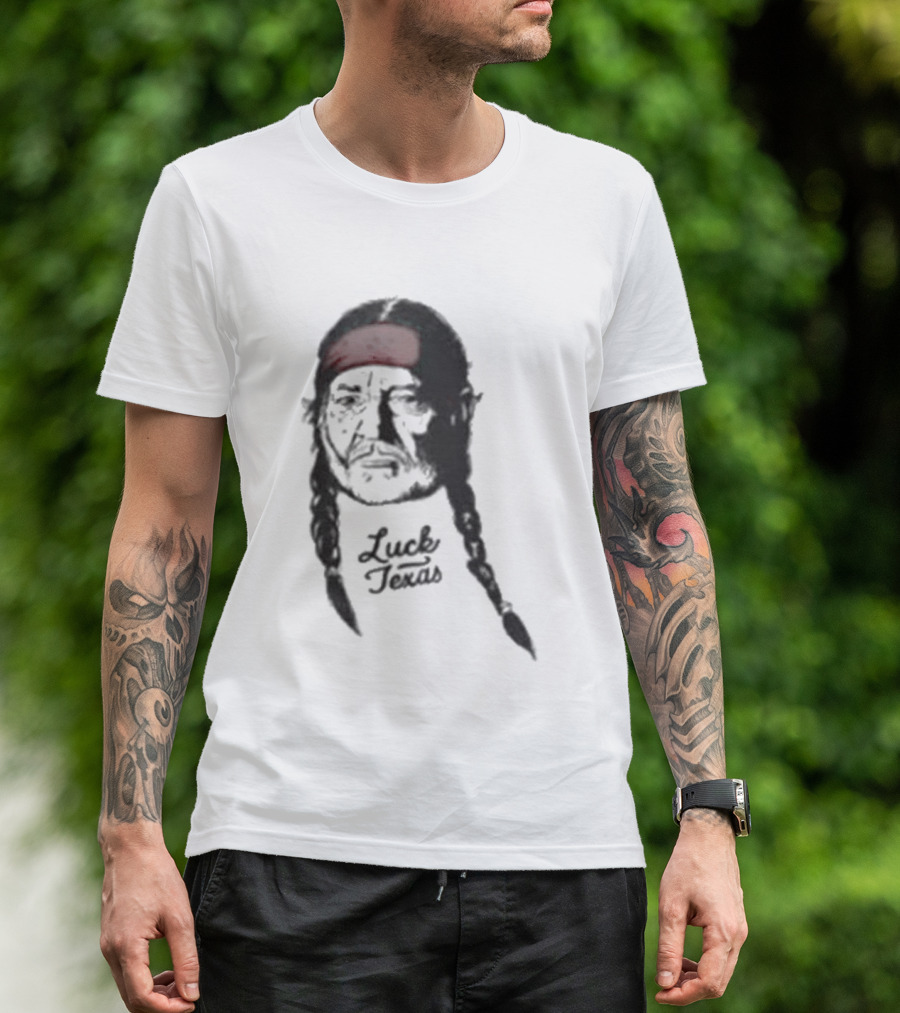 Jungmaven X Luck Reunion Willie Nelson Red Bandana Braids T-Shirt