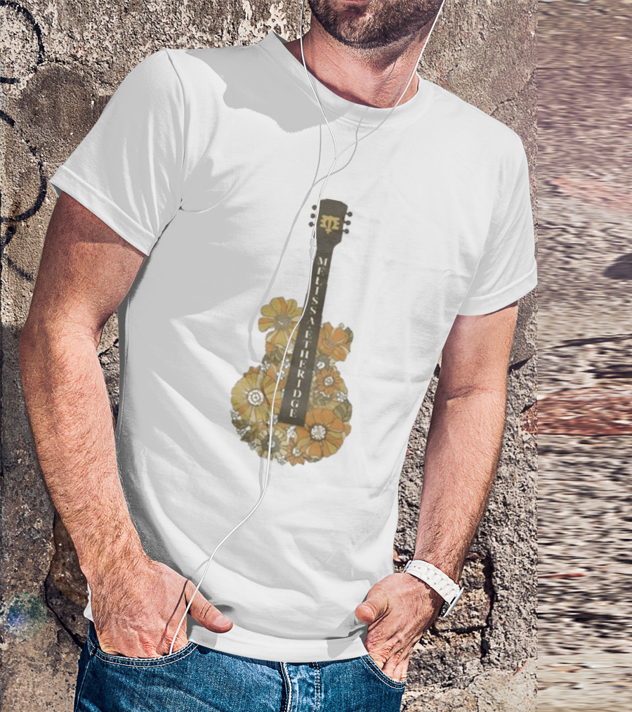 Melissa Etheridge Floral Guitar Art With Flowers T-Shirt