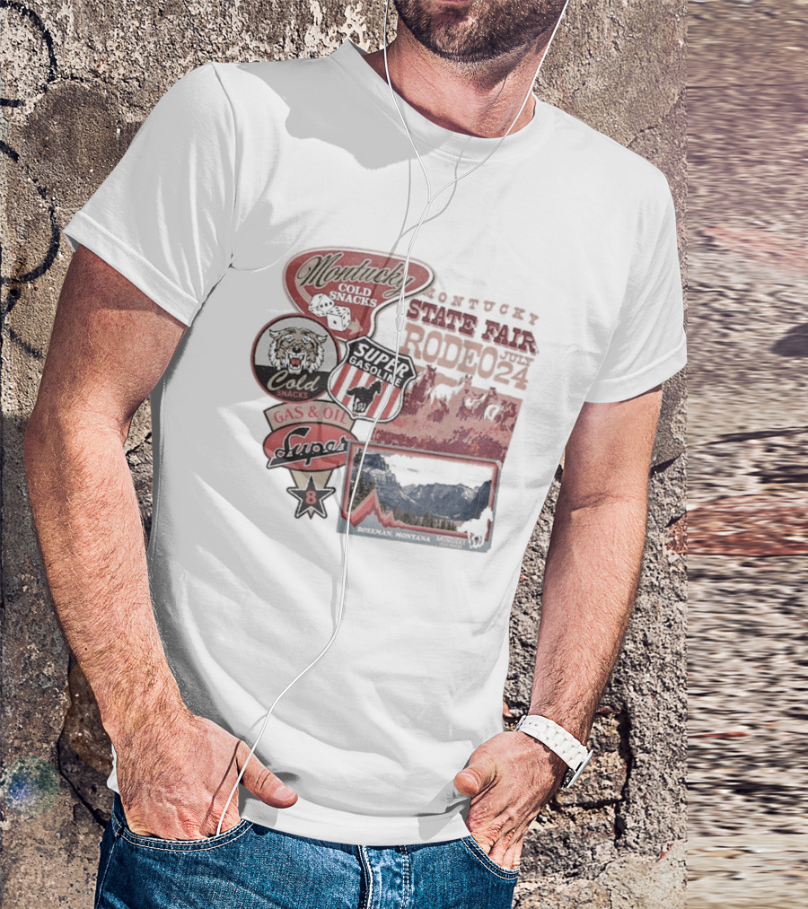 Montucky Cold Snacks Super Premium Lager Gas Oil Rodeo Signs T-Shirt