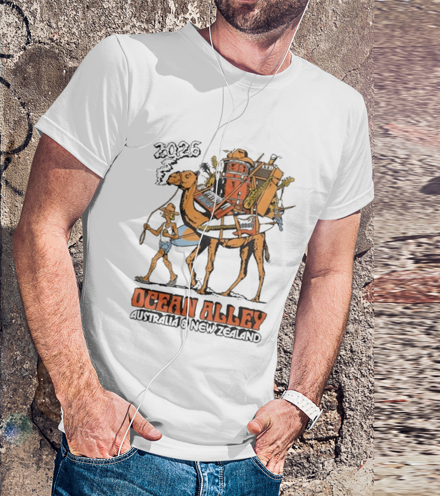 Ocean Alley 2026 Australia New Zealand Tour Camel T-Shirt