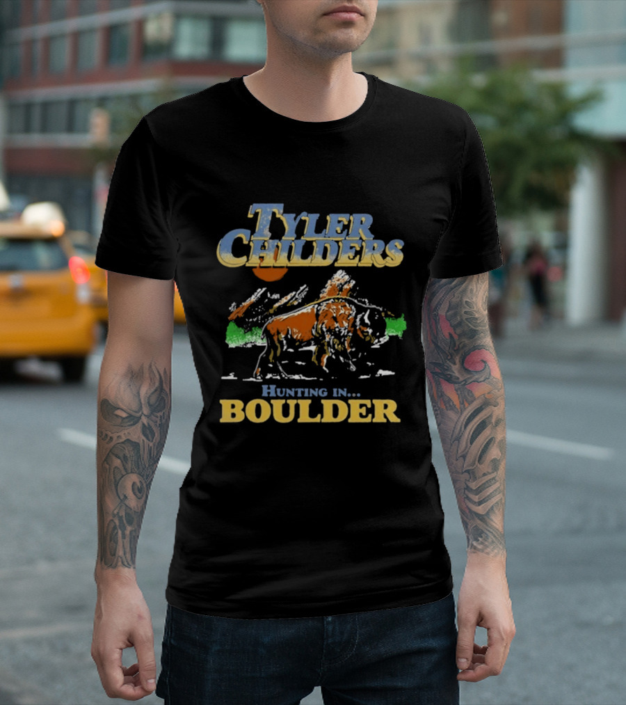 Tyler Childers Hunting In Boulder Event Buffalo Scene T-Shirt