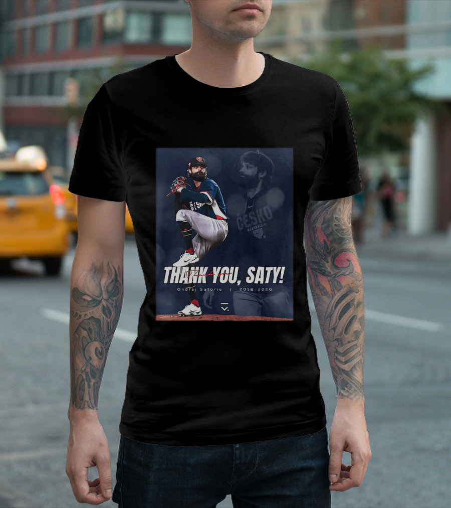 Thank You Saty Ondrej Satoria Cesko Baseball 2016 2026 T-Shirt