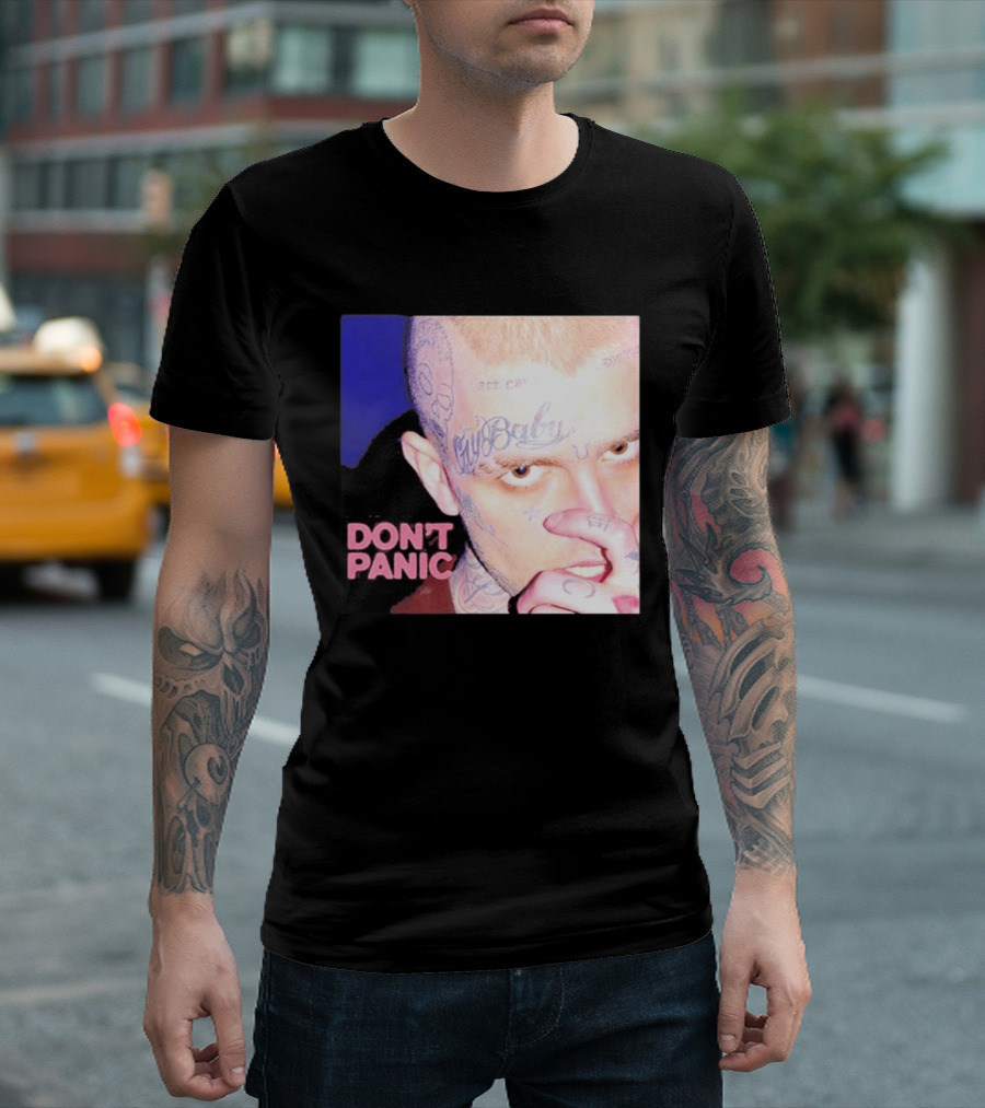 Lil Peep Don't Panic Single Cover Tattoo T-Shirt