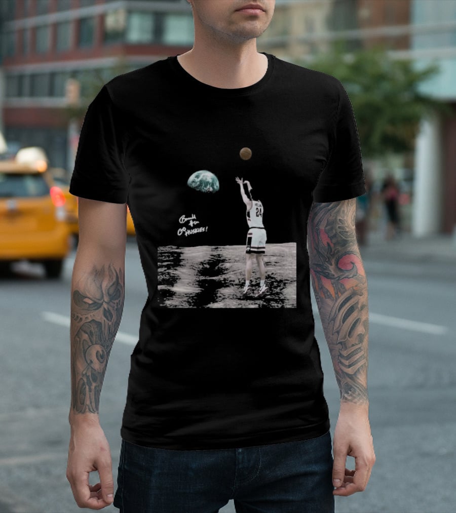 Braylon Mullins UConn Moon Shot Basketball Slam Dunk T-Shirt